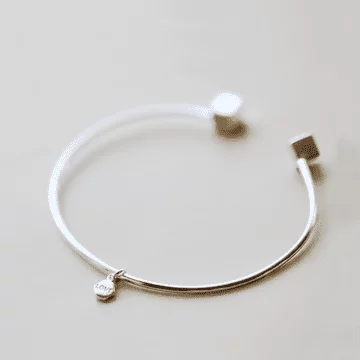 925銀飾&times;方糖LOVE&times;開口手環