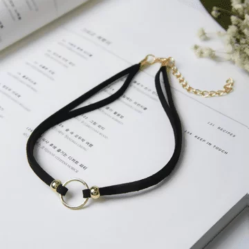 圓環雙線×個性頸鍊×金