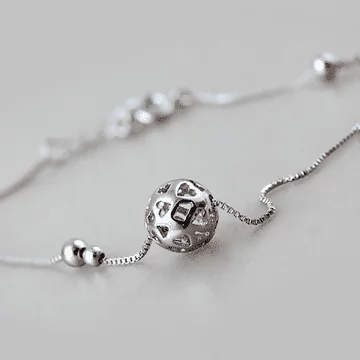 925銀飾&times;魔幻心球小圓珠&times;腳鍊