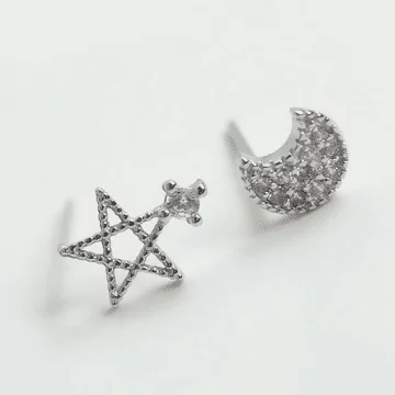 925銀針&times;星月神話&times;不對稱耳針