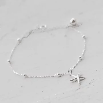 925銀飾×海星鈴鐺圓珠×手鍊