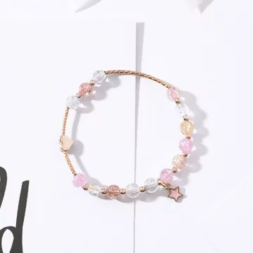 星心爆花彩晶&times;固定式串珠手鍊&times;繽彩