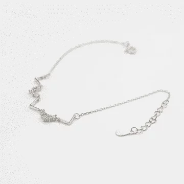 925銀飾×波浪V字晶鑽×手鍊