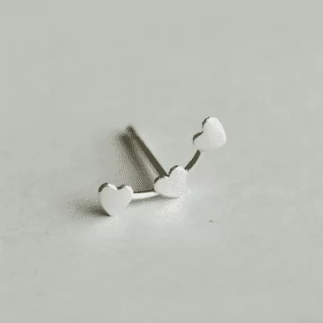 925銀針&times;心心相連&times;耳針