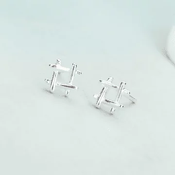 925銀針&times;井字號 Hashtag &times;耳針