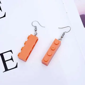 彩色積木&times;吊墜耳勾&times;橙橘