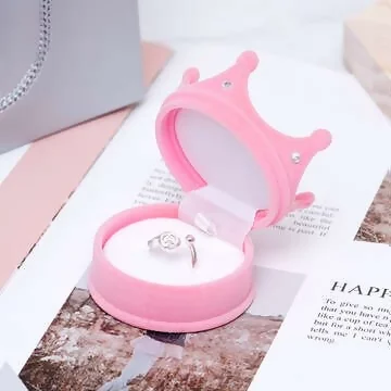 小皇冠×適用戒指/小耳釘×絨布盒