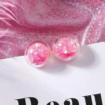 鑽石桃粉扣子×吊墜耳環