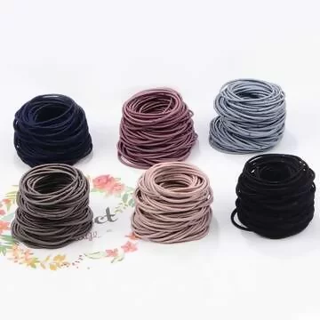 簡約細款&times;九十套件束髮圈&times;共六色