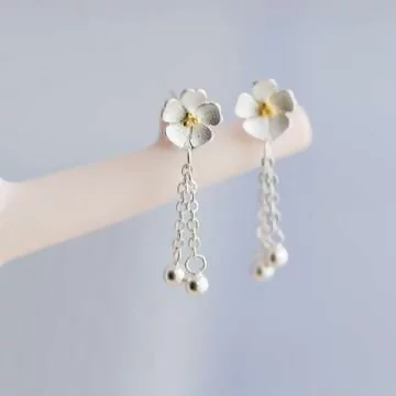 925銀針×櫻花垂簾×耳針