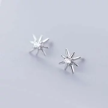 925銀針&times;八箭光芒閃鑽&times;耳針