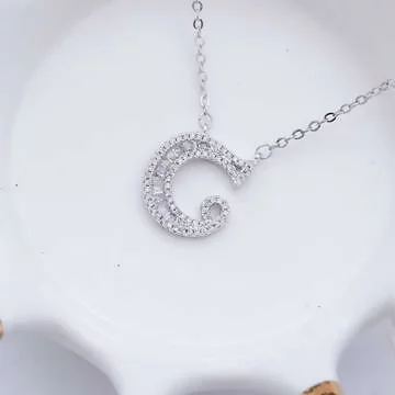 英文字母閃鑽×項鍊×C