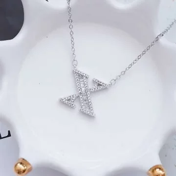 英文字母閃鑽&times;項鍊&times;X