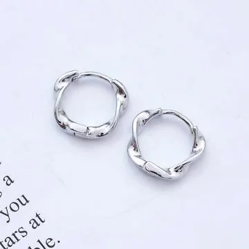 925銀針×波浪扭結×耳扣