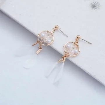 輕羽毛捕夢網×吊墜耳環