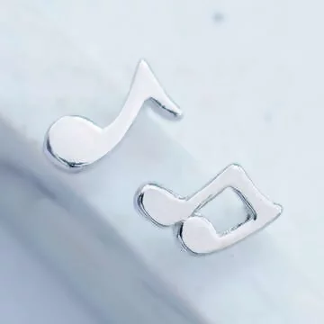 925銀針&times;小音符&times;不對稱耳針