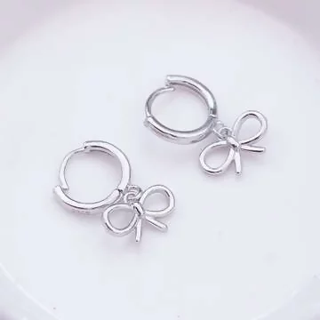 925銀針×極簡蝴蝶結×耳扣
