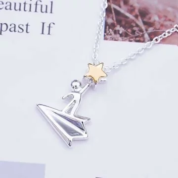 925銀飾×乘著紙飛機去摘星×鎖骨項鍊