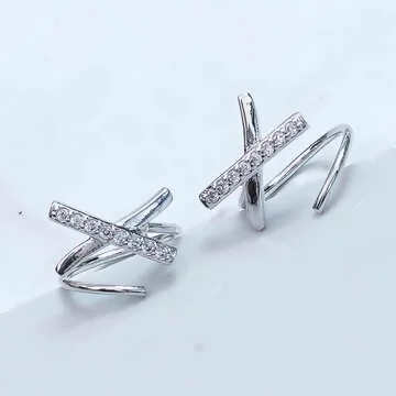 畫叉叉晶鑽&times;耳環