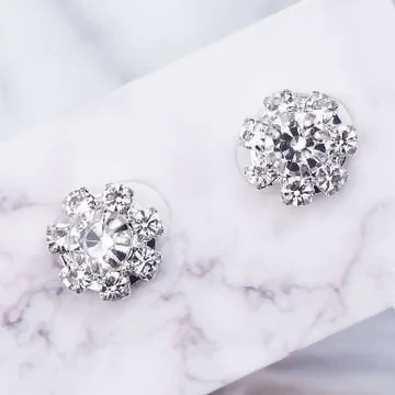 晶鑽立體雪花×磁吸耳夾/裝飾小物