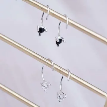 925銀針×三角晶鑽×耳勾×共二色