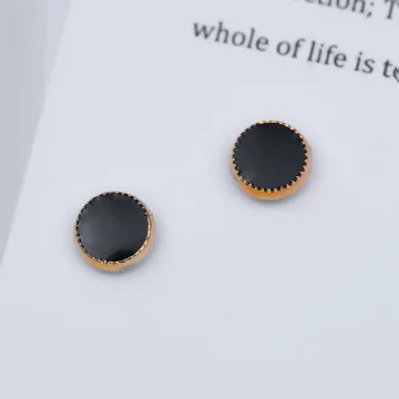 酷黑圓玫瑰金框&times;磁吸耳夾/裝飾小物