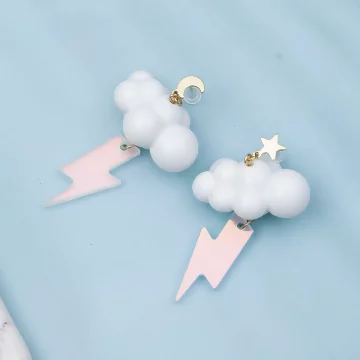 烏雲烏雲快走開&times;不對稱吊墜耳環