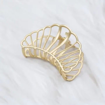 古典扇形金屬線框&times;鯊魚髮夾