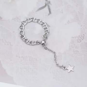 鍊條相扣&times;可調節戒指