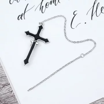 個性黑十字穿刺&times;單邊吊墜耳環