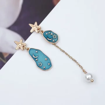 宇宙星象&times;不對稱吊墜耳環