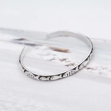 925銀飾&times;魚兒魚兒水中游&times;開口手環