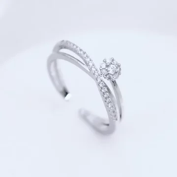 925銀飾&times;北極星&times;開口戒指