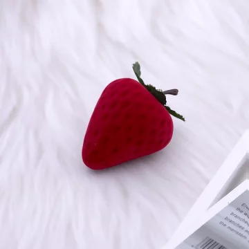 草莓×適用戒指/項鍊/手鍊/耳釘×絨布盒