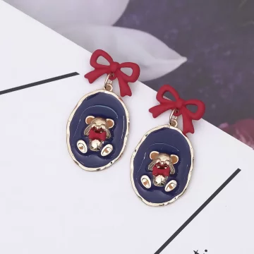 小熊不要偷看&times;吊墜耳環