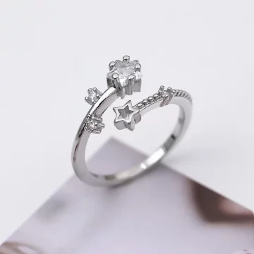 925銀飾&times;星河&times;開口戒指