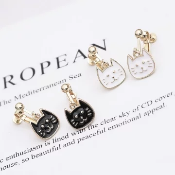 俏皮小貓臉&times;螺旋耳夾&times;共二色