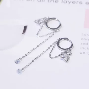 愛心鑽小熊&times;吊墜耳扣