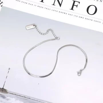 925銀飾&times;扁形蛇骨&times;腳鍊