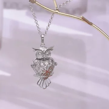 智慧貓頭鷹&times;薰香玻璃寶瓶&times;長項鍊