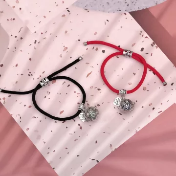 雪花紛飛×薰香火山石×可調節拉繩手鍊×共二色