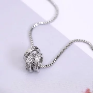 925銀飾&times;三環羅馬數字&times;鎖骨項鍊