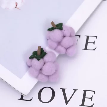 紫葡萄小毛球&times;螺旋耳夾
