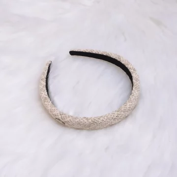 小金牌細框毛呢&times;髮箍&times;米白