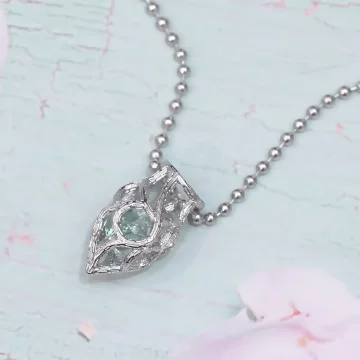 藍冰心臟&times;鎖骨項鍊