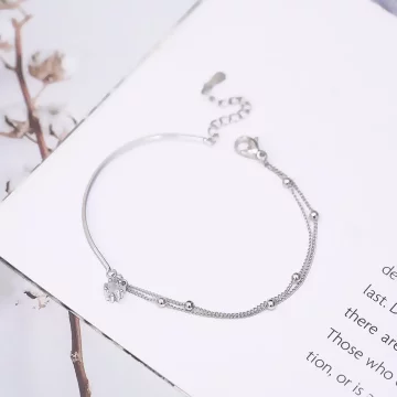 925銀飾&times;半圈雙層小星星&times;手鍊