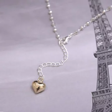 金愛心流蘇&times;鎖骨項鍊