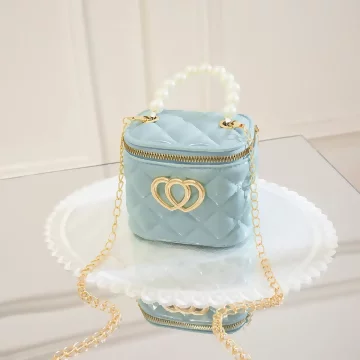 雙心立體水桶包&times;果凍鍊條斜背包&times;水藍