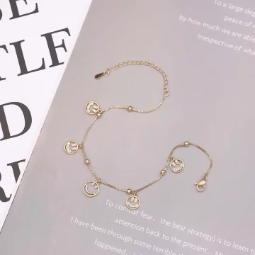 笑臉晶鑽&times;腳鍊