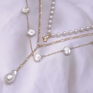 巴洛克珍珠×三層項鍊